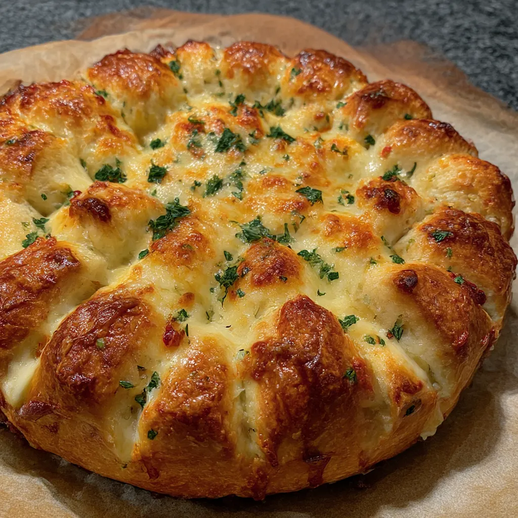 Cheesy Pull Apart Christmas Bread