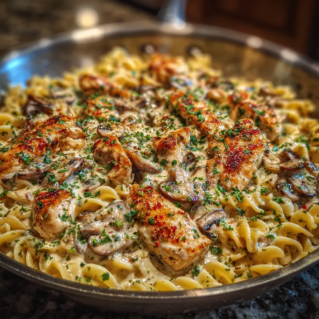 Creamy Chicken Stroganoff