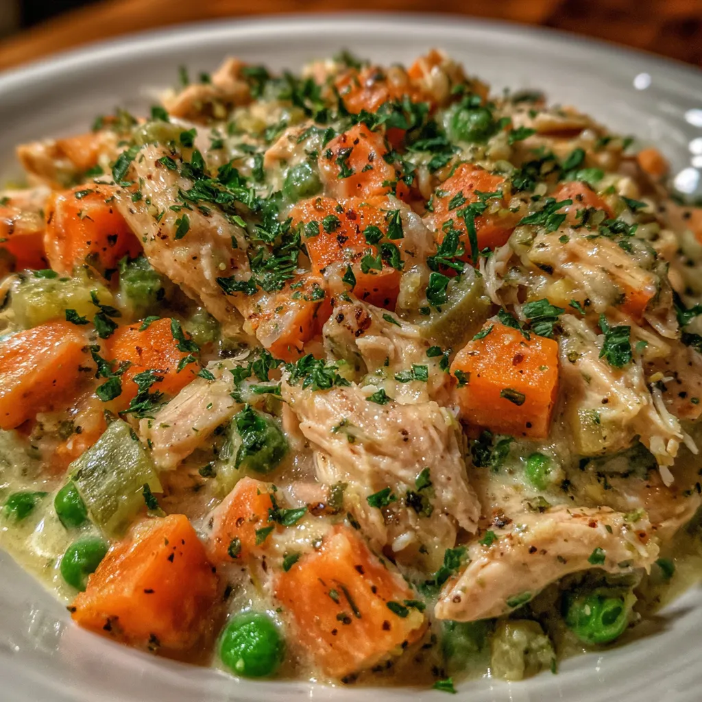 Crustless Chicken Pot Pie