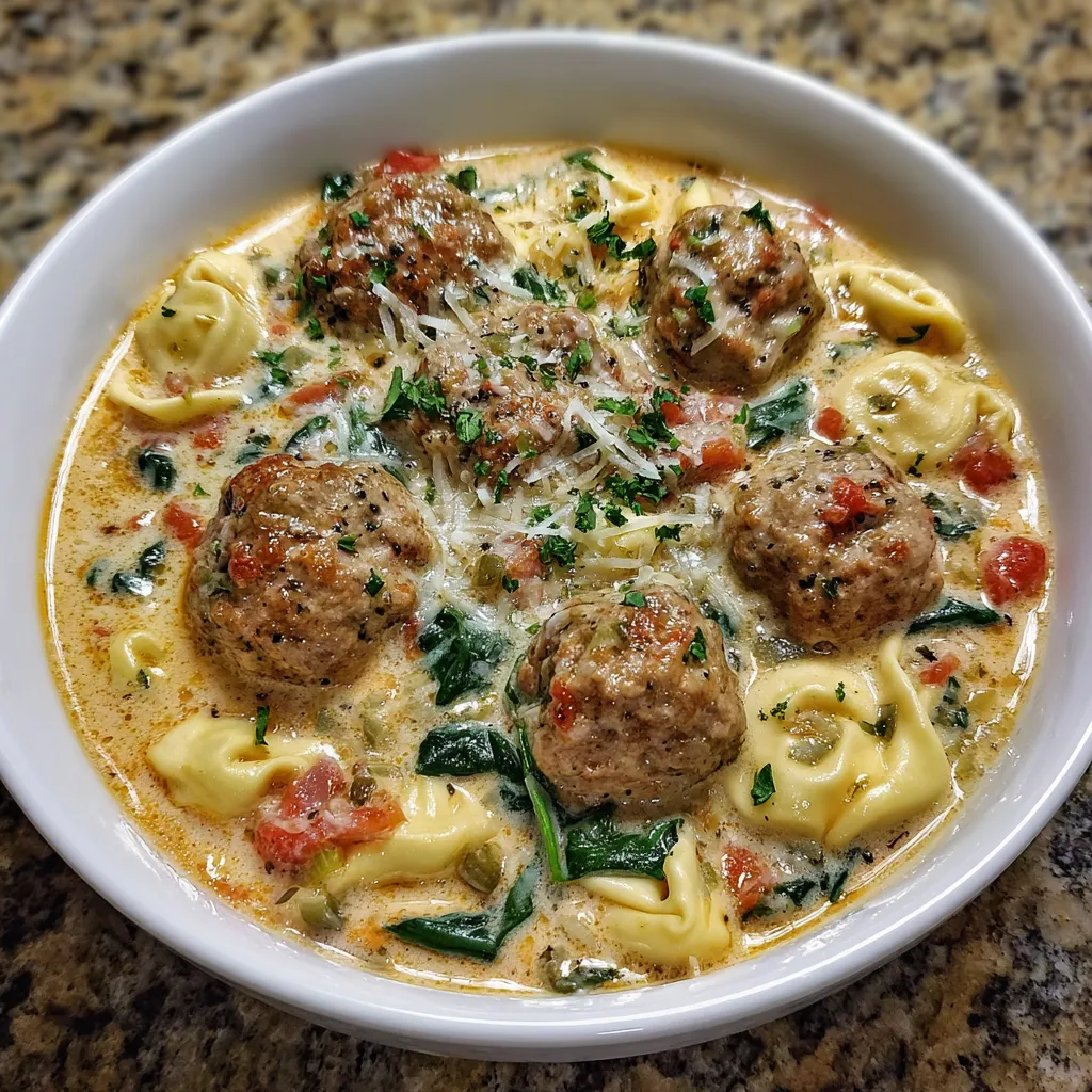 Creamy Italian Meatball Soup