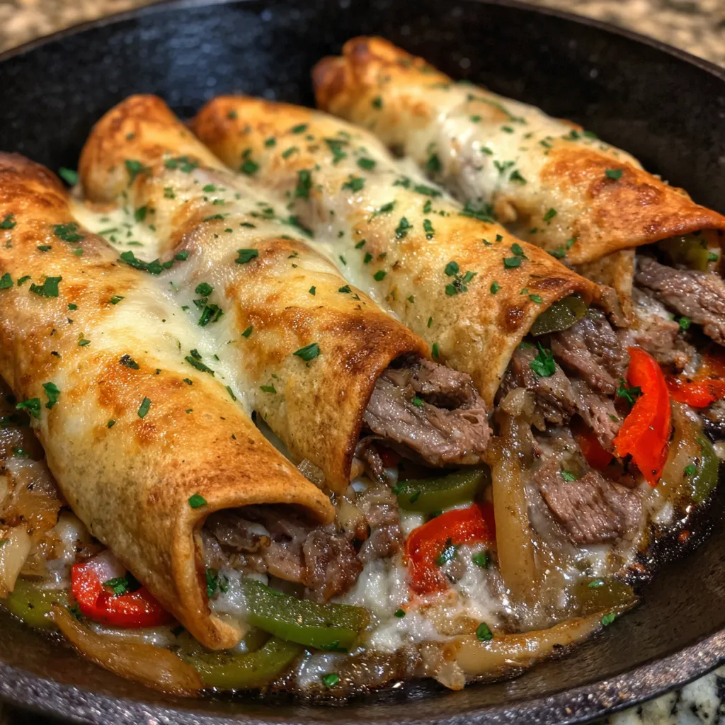 Keto Philly Cheesesteak Roll Ups