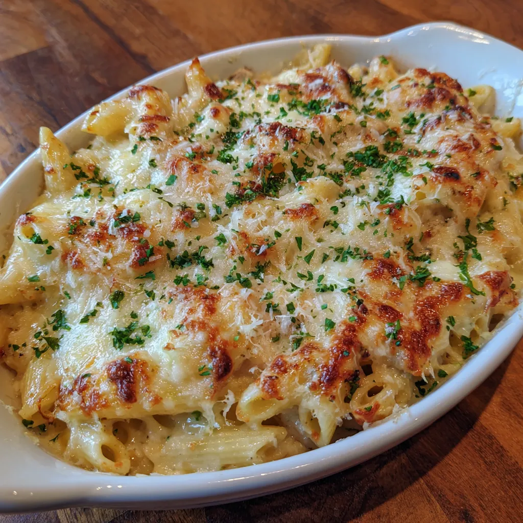 Garlic Parmesan Pasta Bake