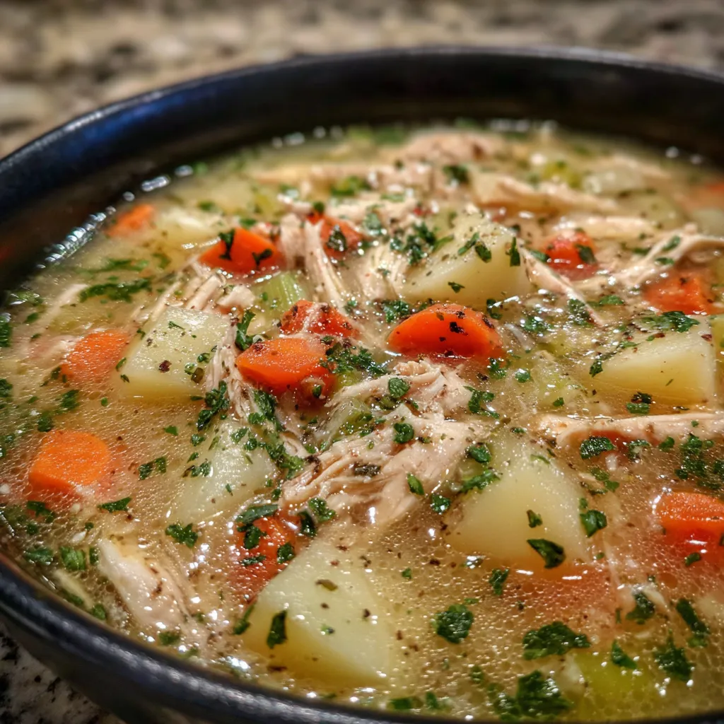 Comforting Chicken Soup with Potatoes