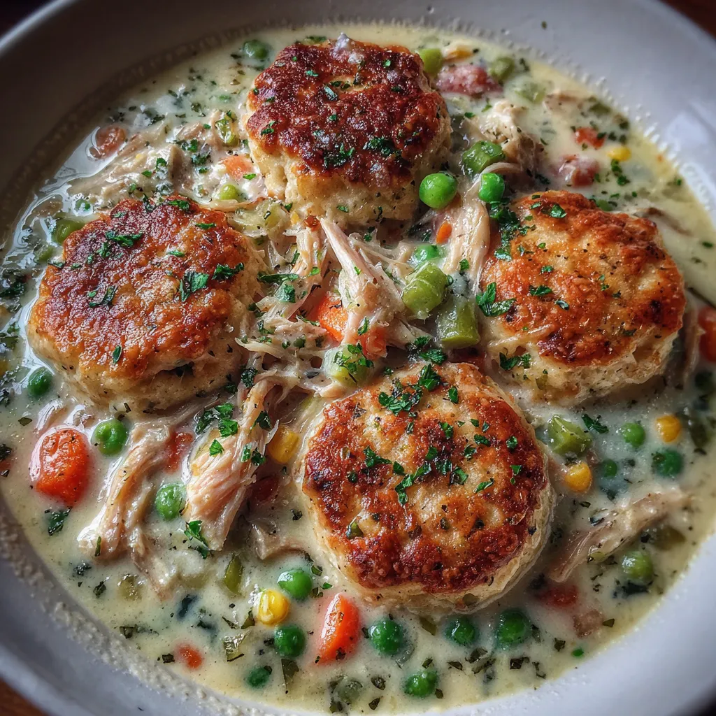 Easy Creamy Chicken Pot Pie Soup