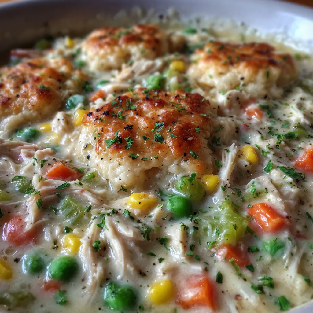 Easy Creamy Chicken Pot Pie Soup