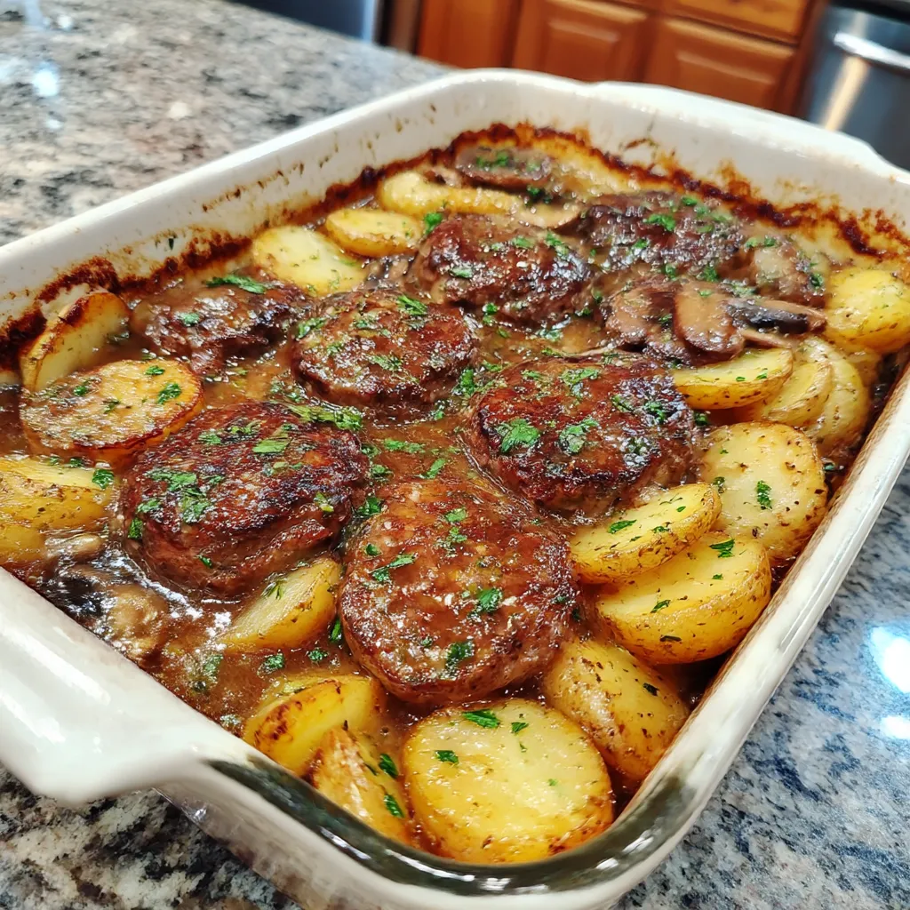 Amish Hamburger Steak Bake