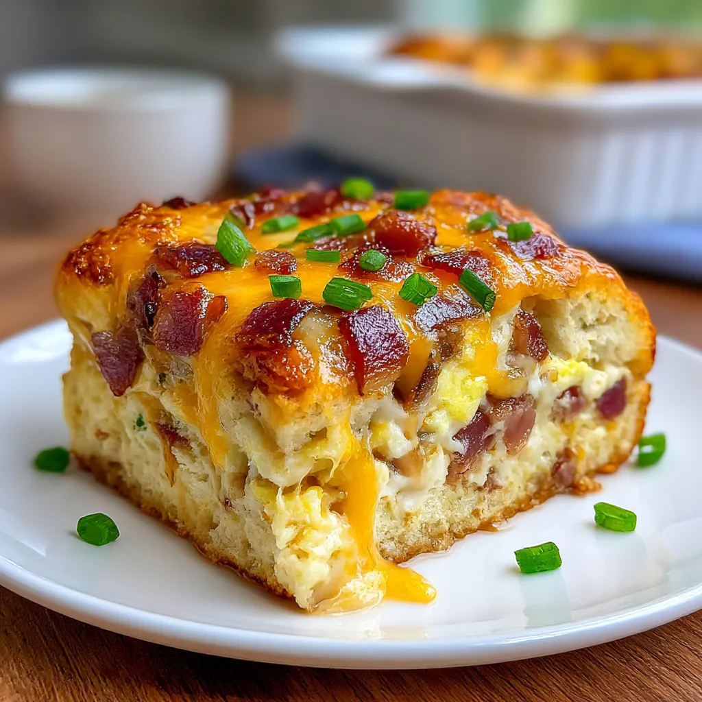 Christmas Morning Turkey Bacon, Egg and Cheese Bake