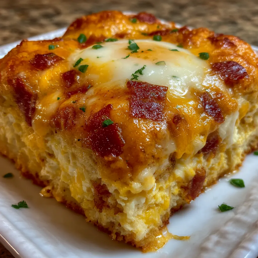 Christmas Morning Turkey Bacon, Egg and Cheese Bake