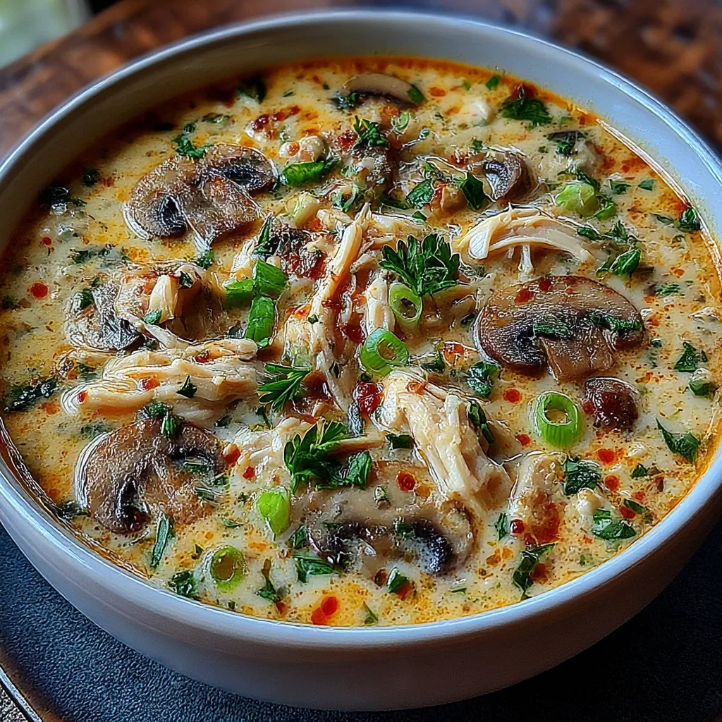 Clean Chicken Mushroom Soup