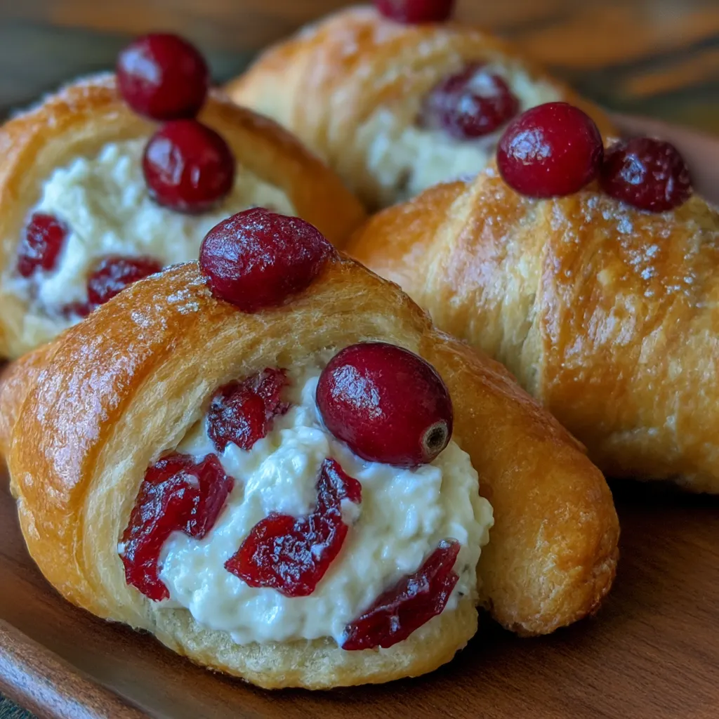 Cranberry Cream Cheese Crescent Bites