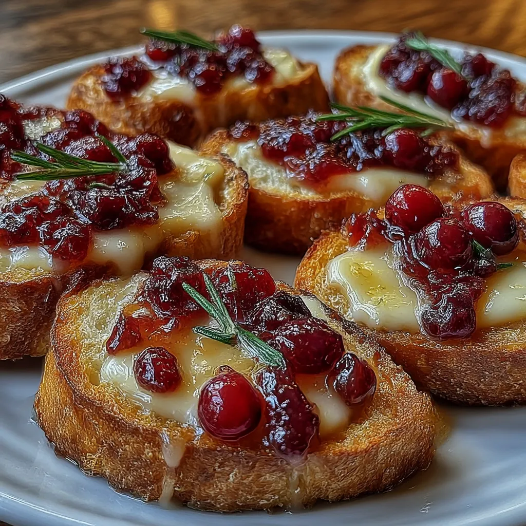 Cranberry and Brie Crostini