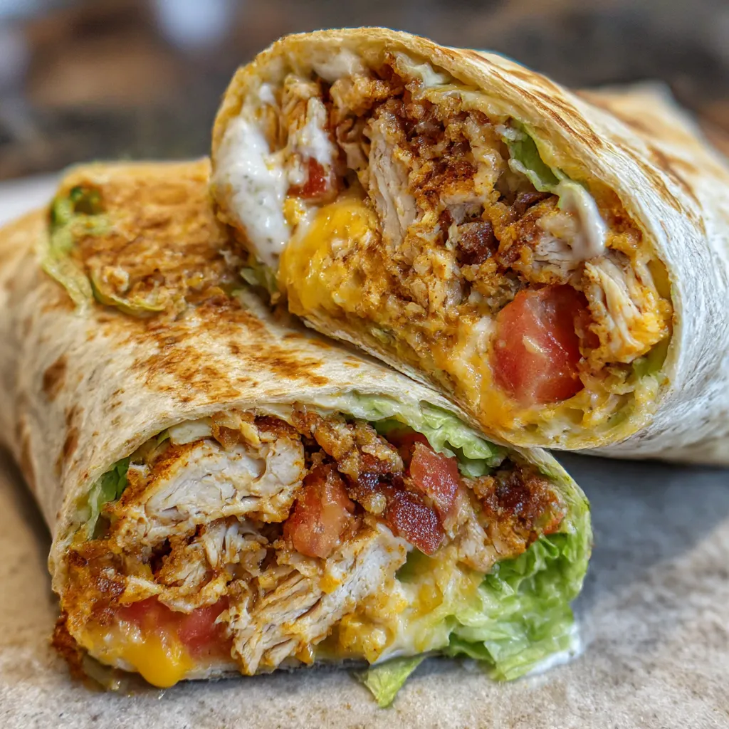 Crispy Air Fryer Chicken and Mozzarella Wraps