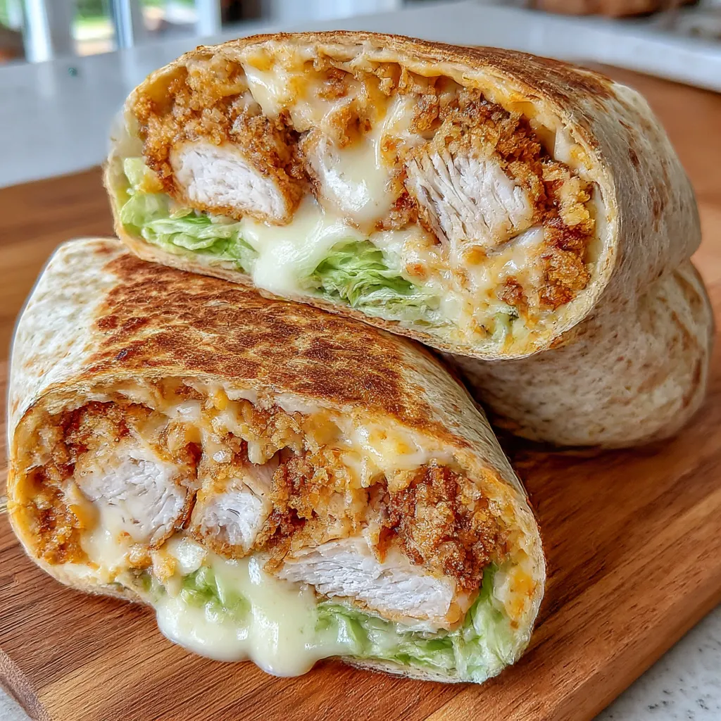 Crunchy Crispy Air Fryer Chicken and Mozzarella Wraps