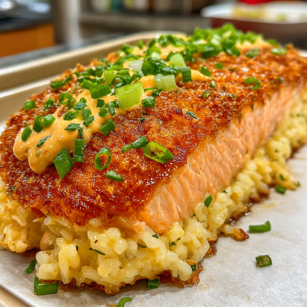 Easy Spicy Salmon Sushi Bake