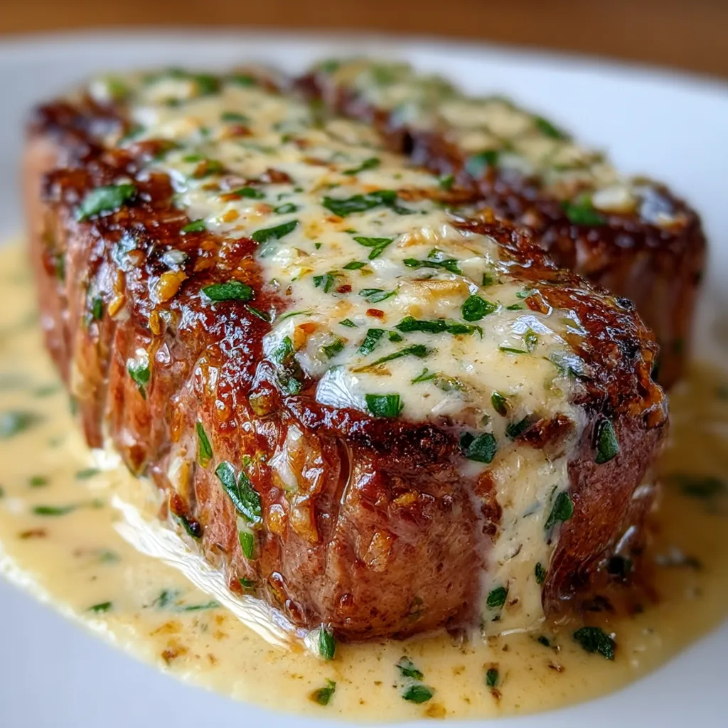 Garlic Butter Steak with Parmesan Cream Sauce