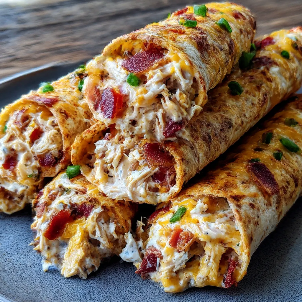 Keto Chicken Turkey Bacon Ranch Taquitos