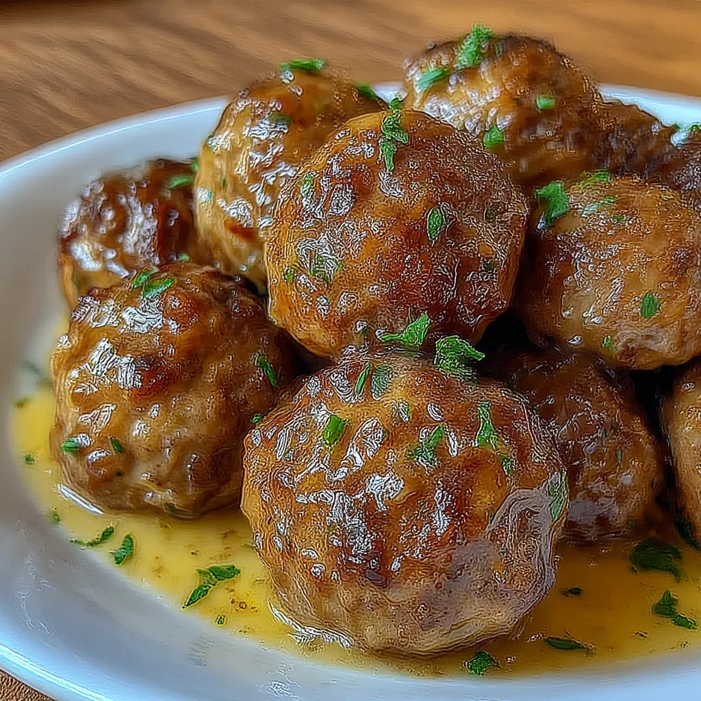 Keto Garlic Butter Meatballs