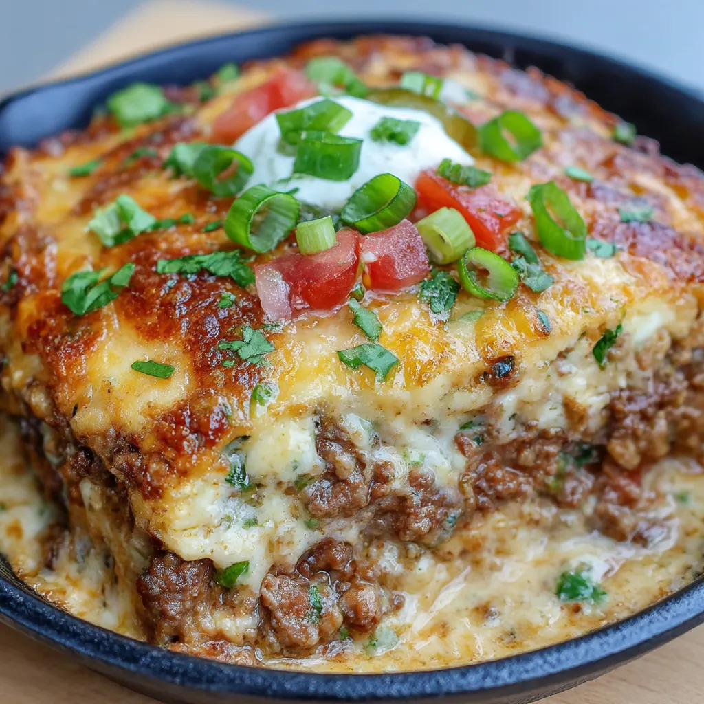 Low Carb Cheeseburger Casserole