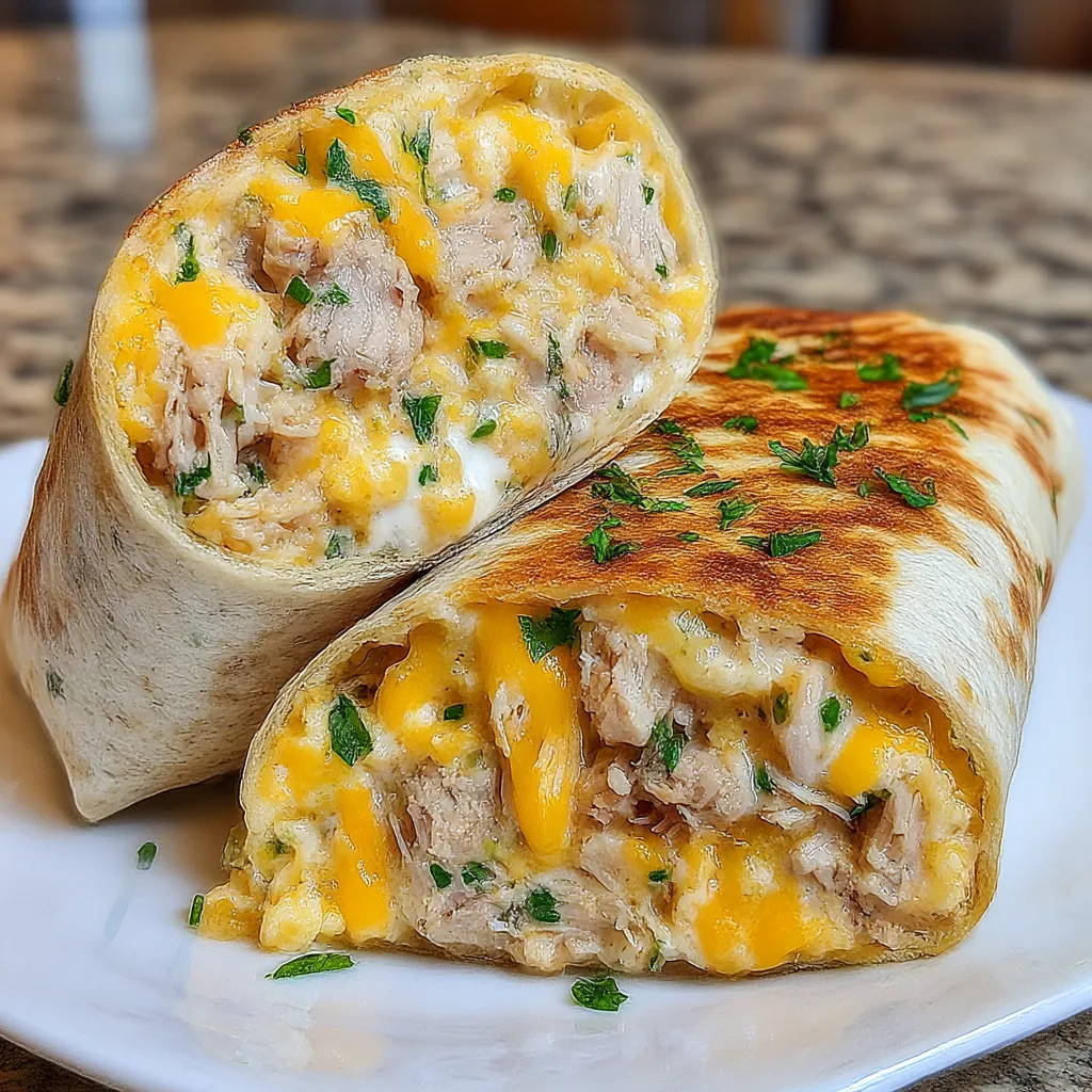 Low Carb Cheesy Garlic Chicken Wraps