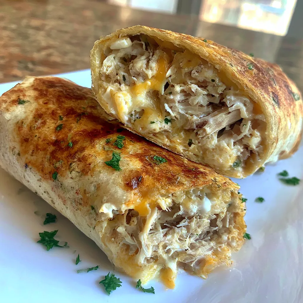 Low Carb Cheesy Garlic Chicken Wraps