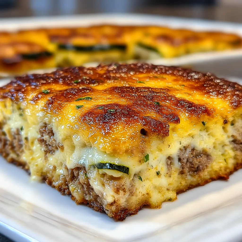 Low-Carb Ground Beef Zucchini Bake