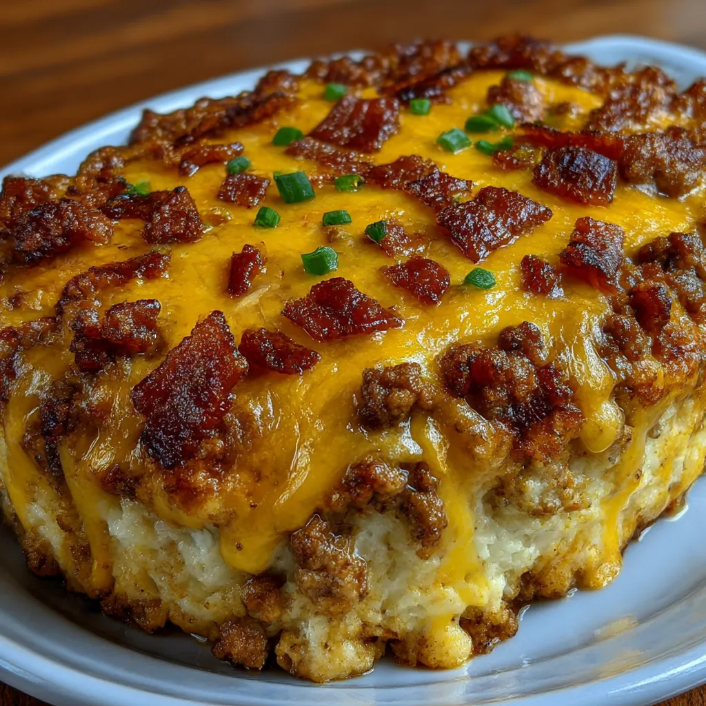 Low-Carb Turkey Bacon Cheeseburger Casserole