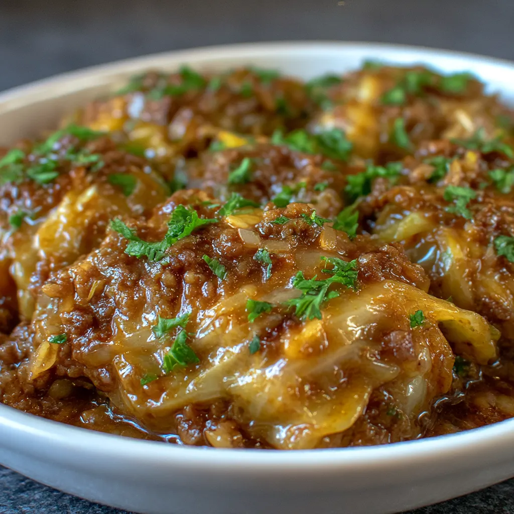 Slow Cooker Unstuffed Cabbage Rolls