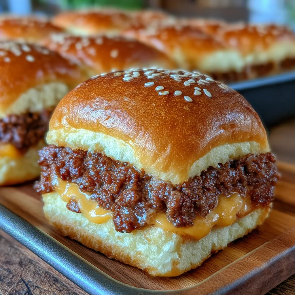 Cheeseburger Sliders with Hawaiian Rolls
