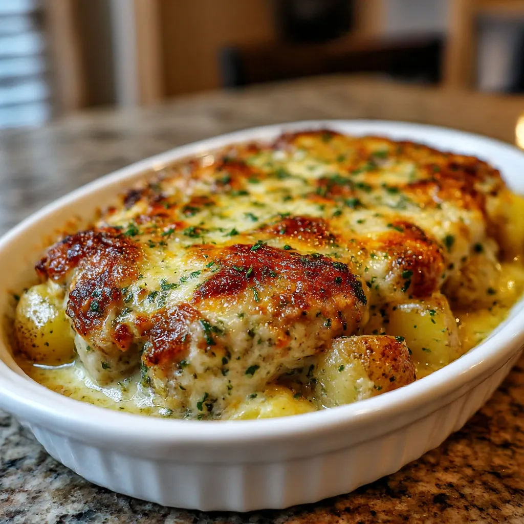 Cozy Garlic Parmesan Crockpot Chicken and Potatoes