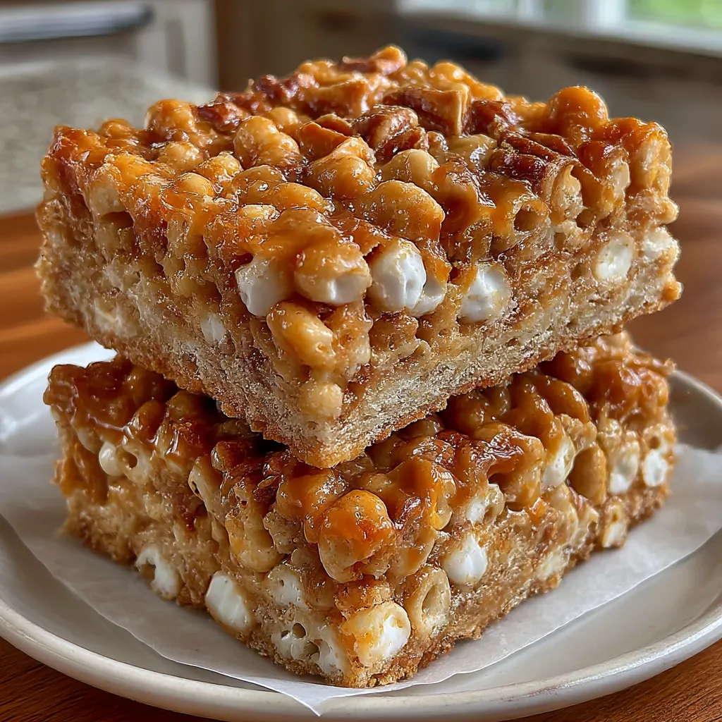 Crunchy Toffee Brown Butter Rice Krispie Treats