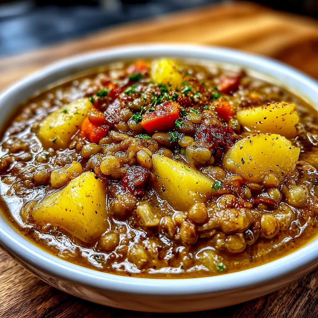 Easy Lentil Potato Soup