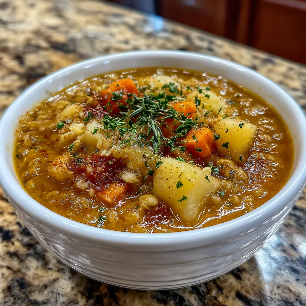 Easy Lentil Potato Soup