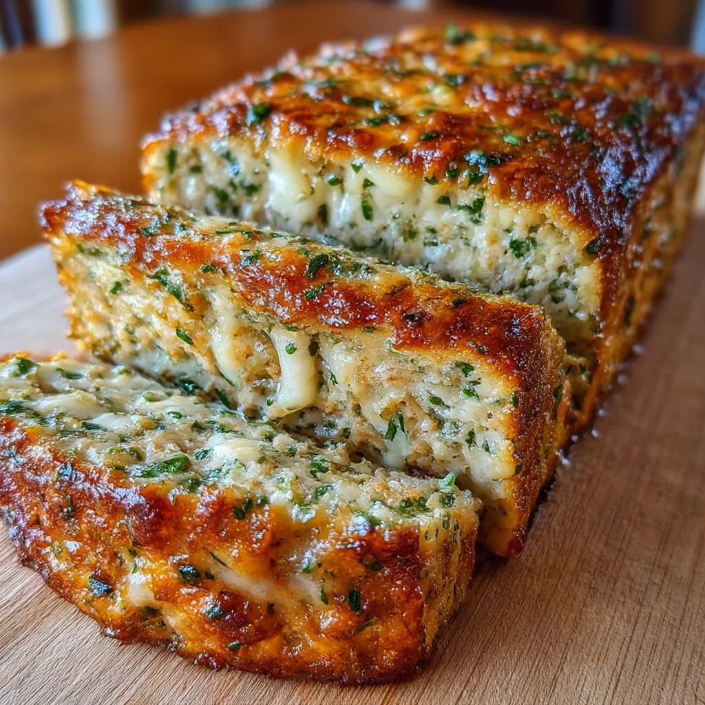 Juicy Garlic Parmesan Chicken Meatloaf