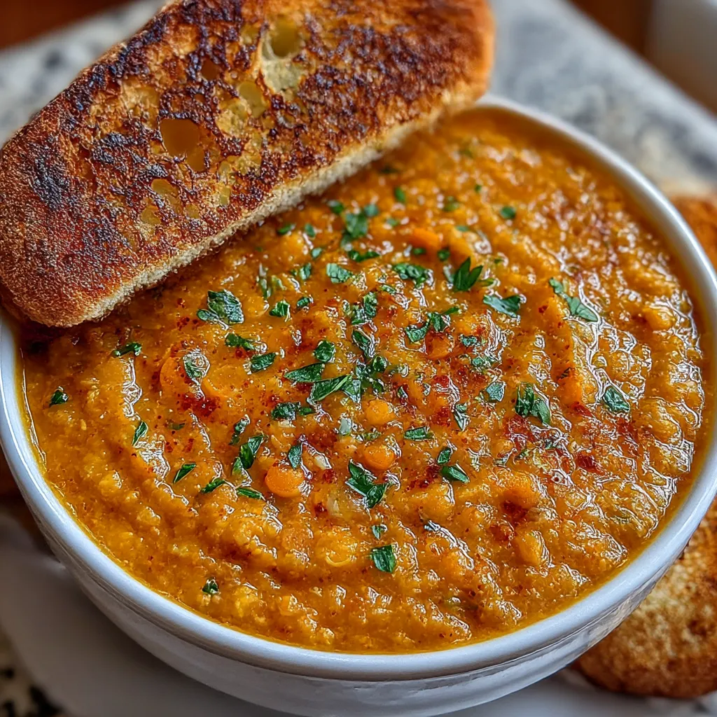 One Pot Creamy Carrot Lentil Soup