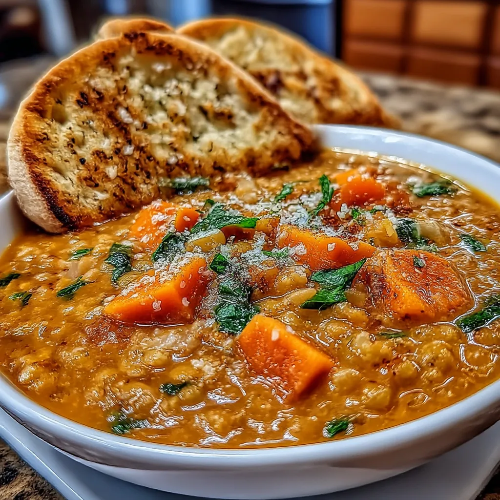 One Pot Creamy Carrot Lentil Soup