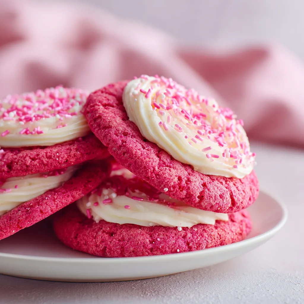 Pink Velvet Cookies