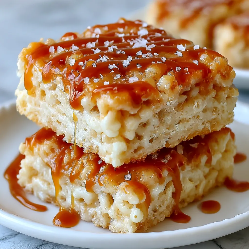 Salted Caramel Rice Krispie Treats