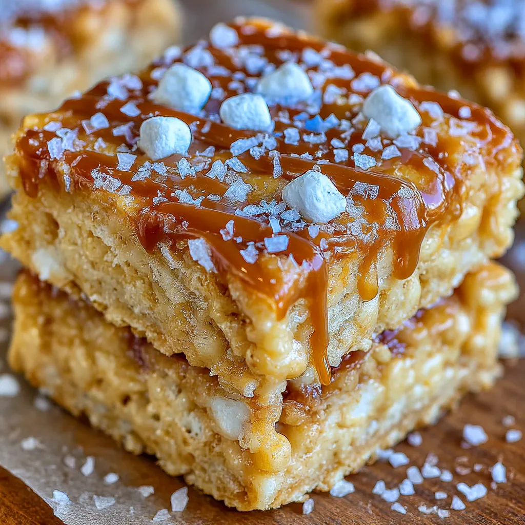 Salted Caramel Rice Krispie Treats