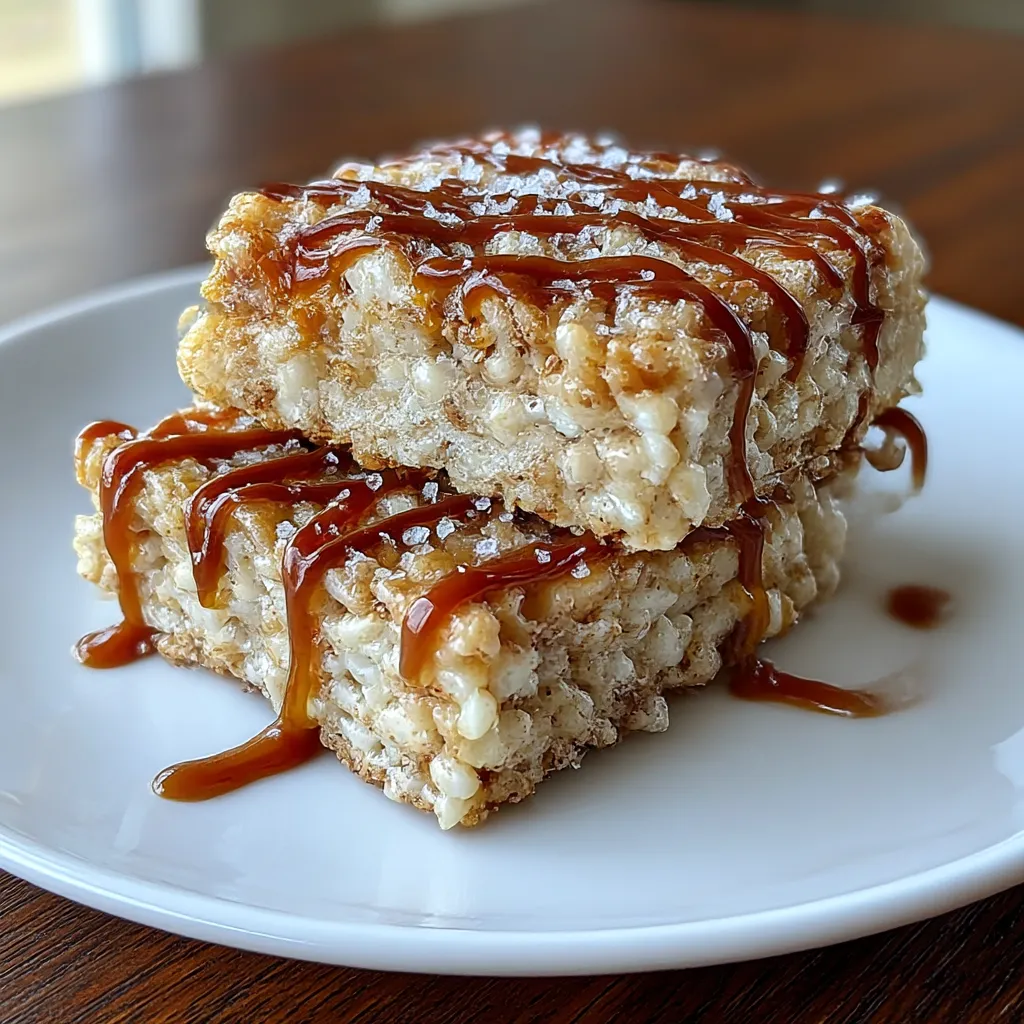Salted Caramel Rice Krispie Treats