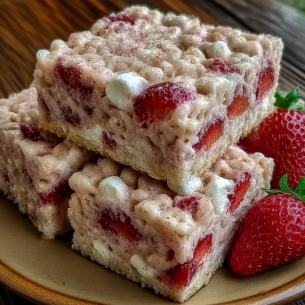 Strawberry Shortcake Rice Krispie Treats