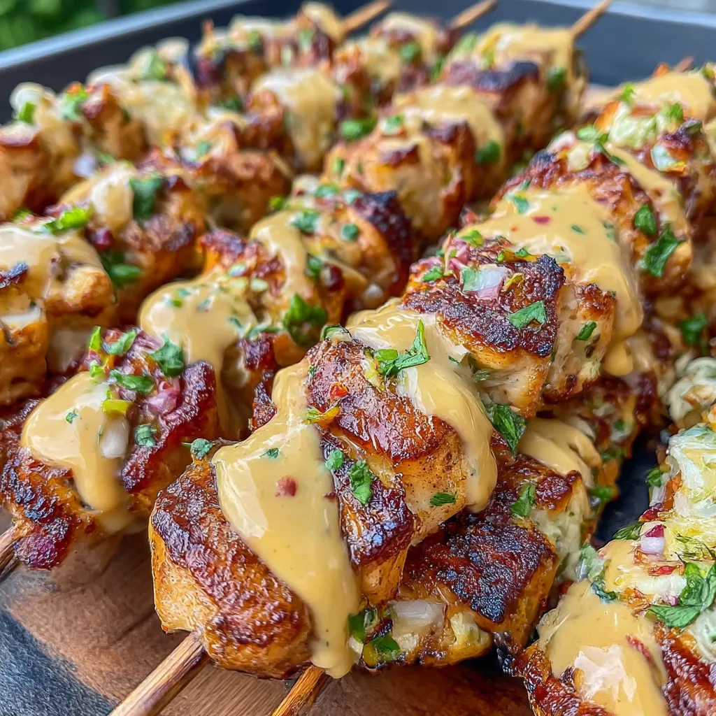 Bang Bang Chicken Skewers