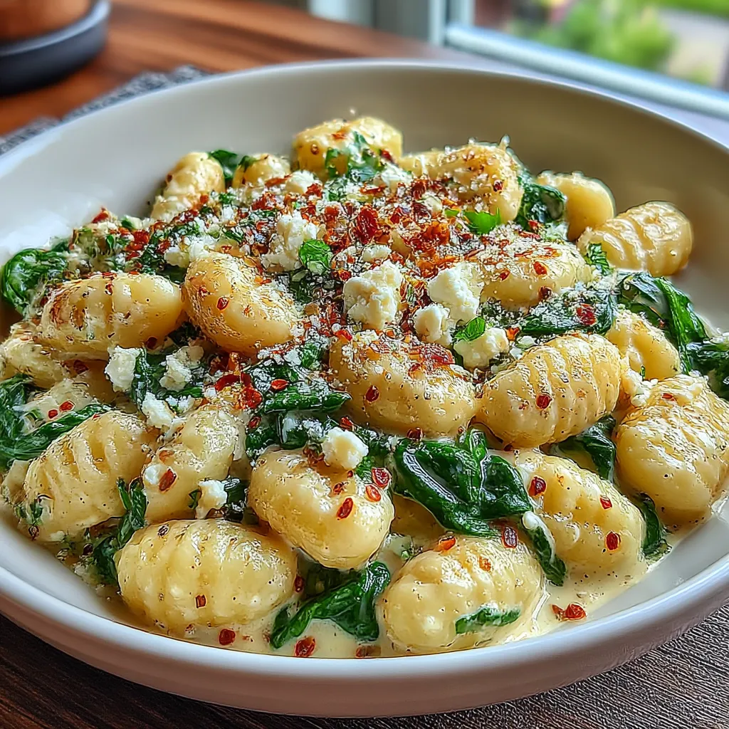 Gnocchi with Spinach and Feta