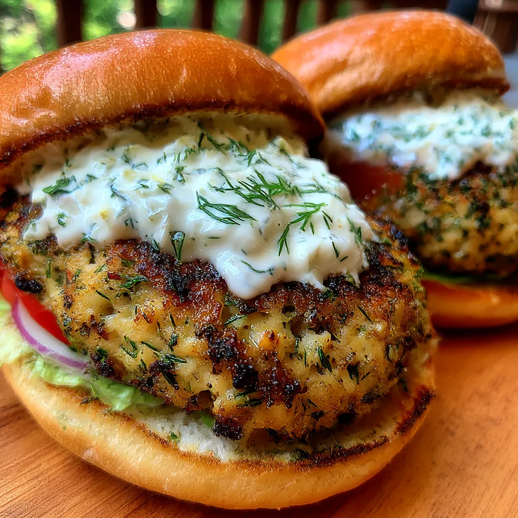 Greek Chicken Burgers with Tzatziki Sauce