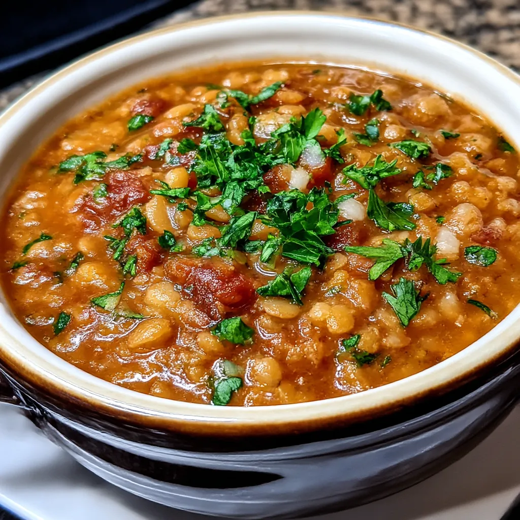 High Fiber Lebanese Lemon Lentil Soup