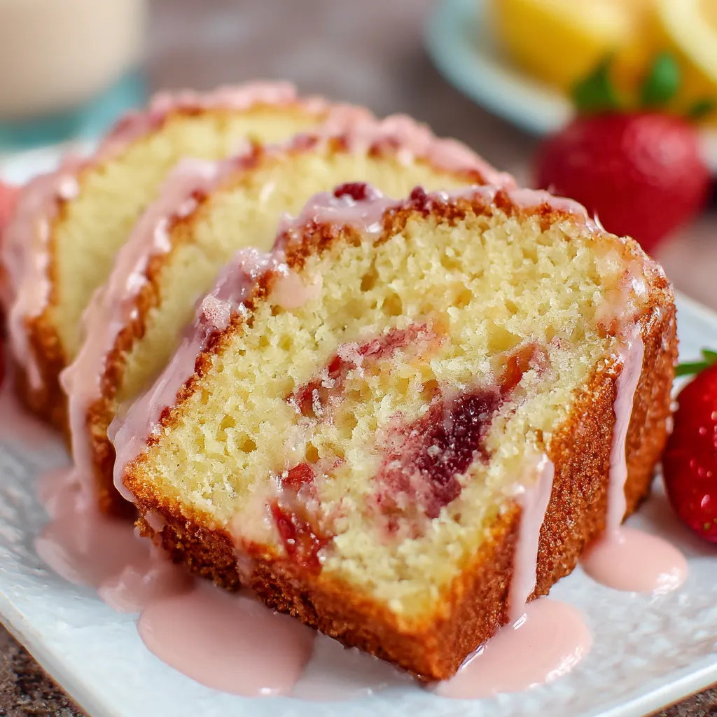 Strawberry Milkshake Pound Cake