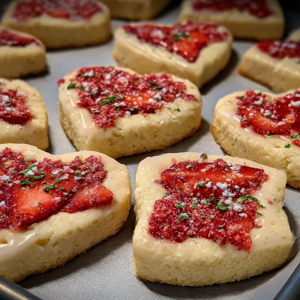 Strawberry Shortbread Cookies