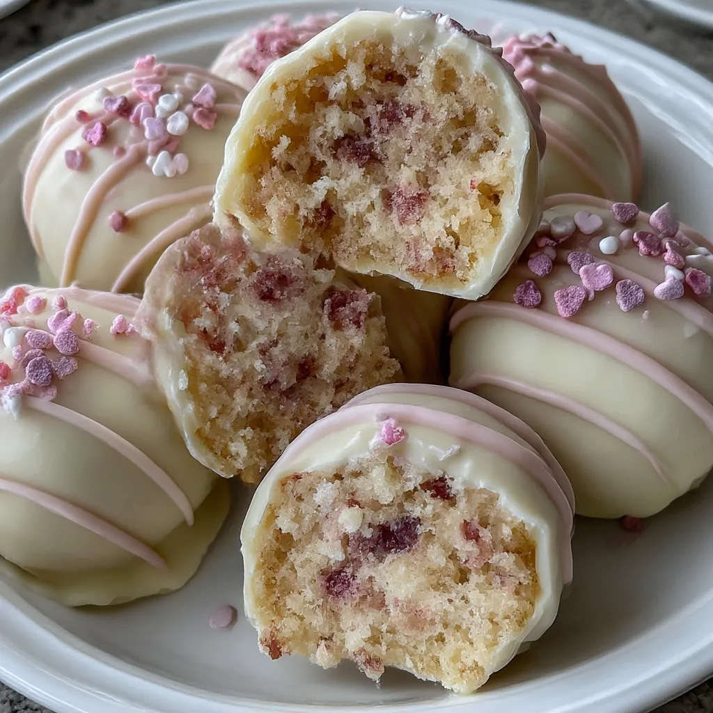Strawberry Shortcake Truffles
