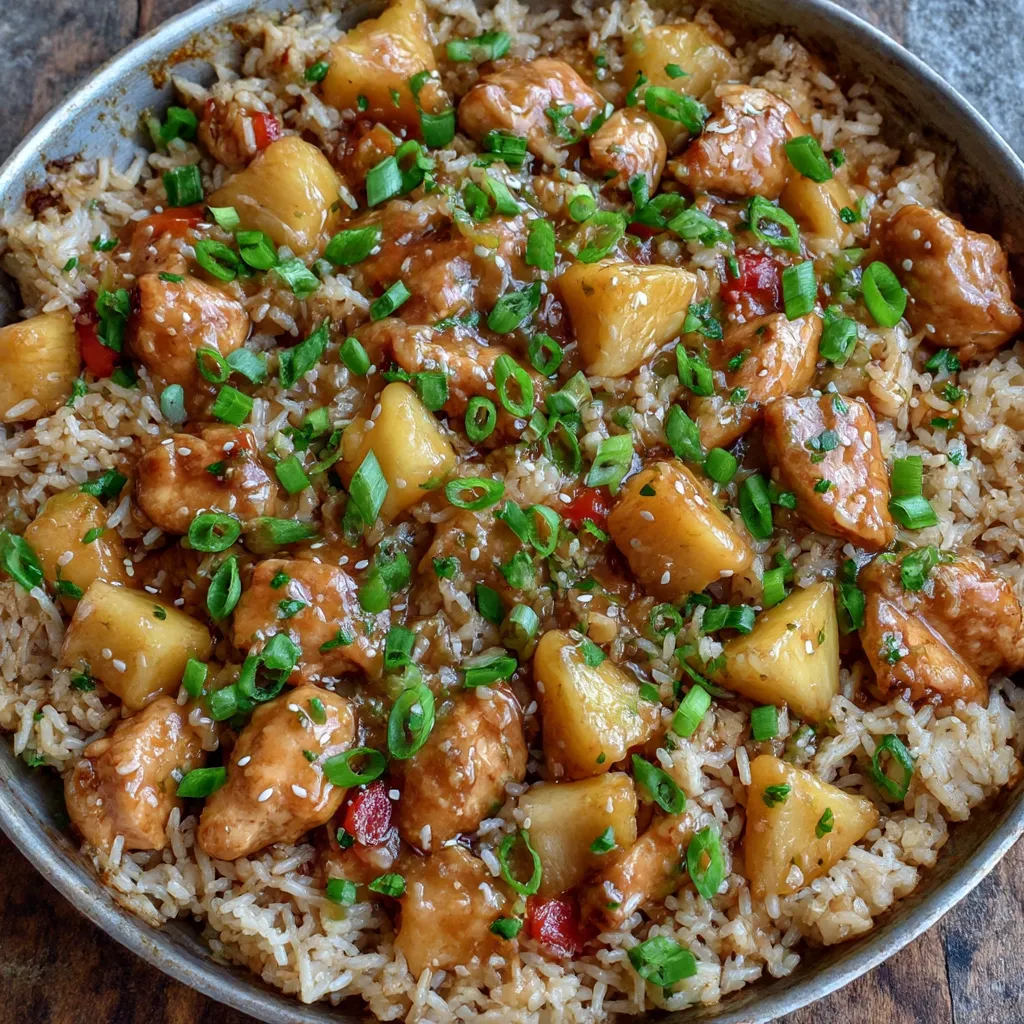 Sweet and Savory Pineapple Chicken and Rice