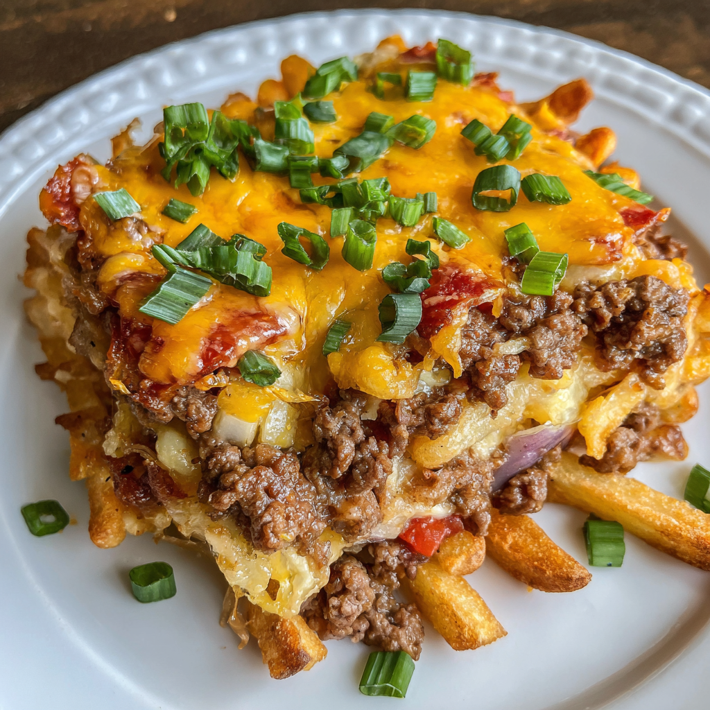 Cheeseburger French Fry Casserole