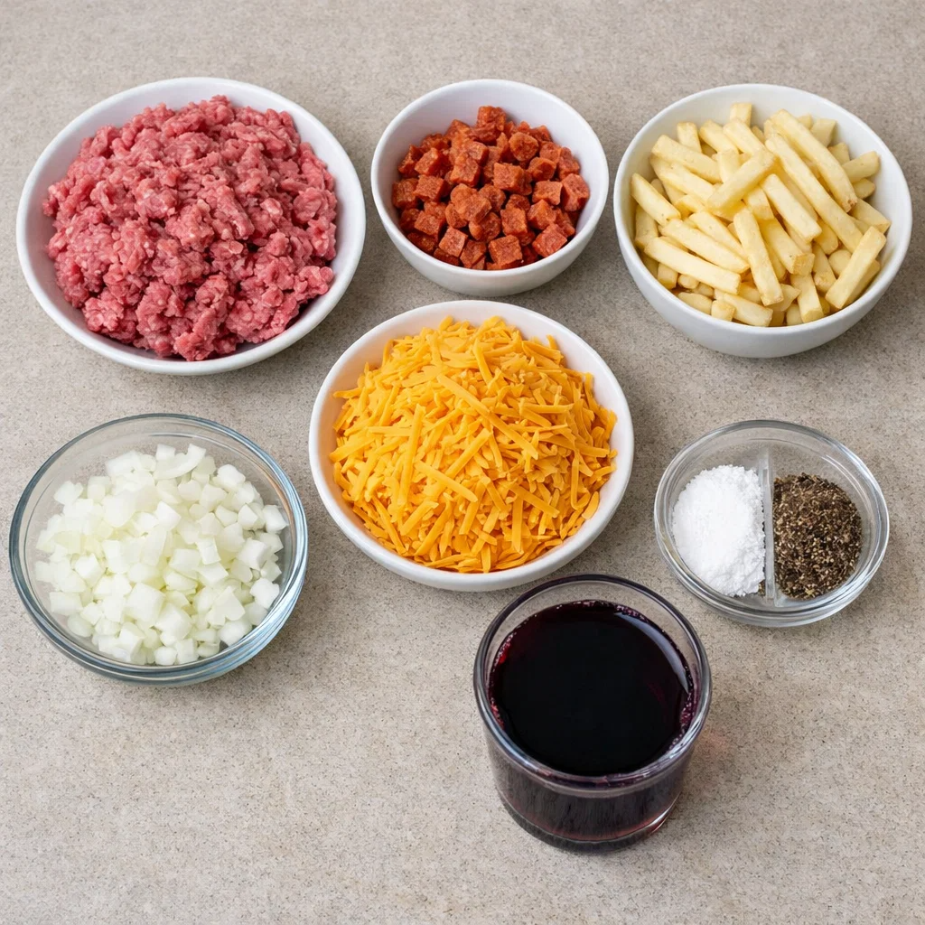 Cheeseburger French Fry Casserole